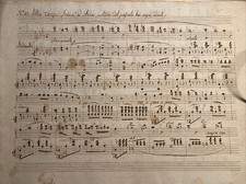 Antico manoscritto musicale usato  Genova