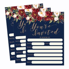 50 Invitaciones Florales, Invitación de Novia o Baby Shower Otoño, Invitación de Cumpleaños... segunda mano  Embacar hacia Mexico