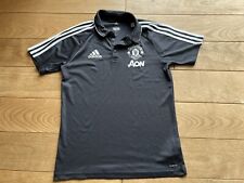 Camiseta polo de fútbol original Adidas Manchester United negra talla S segunda mano  Embacar hacia Argentina