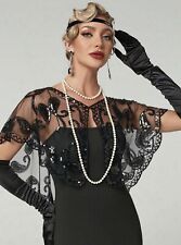 Sequin shawl cape for sale  LONDON