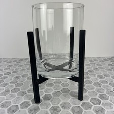 Metal stand glass for sale  Drain