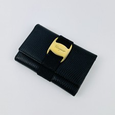 Estojo chave Salvatore Ferragamo Vara couro 6 anéis preto LTD da JP, usado comprar usado  Enviando para Brazil