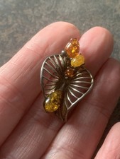 925 silver amber for sale  BEITH