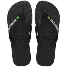 Usado, Sandália masculina Havaianas Brasil logotipo preto/preto tamanhos UE 39/40-45/46 NOVA!!! comprar usado  Enviando para Brazil