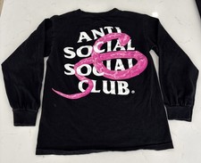 Clube Anti Social Feminino Preto Manga Longa Rosa Cobra Gráfico Tamanho P comprar usado  Enviando para Brazil
