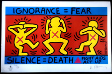 Keith haring litografia usato  Roma