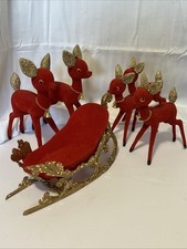 Vintage red flocked for sale  Vancouver