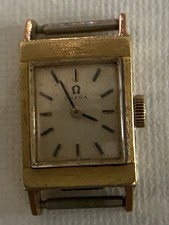 Usado, Relógio feminino OMEGA ouro 18k funcionando vintage 14mmx17mm 17J apenas sem pulseira comprar usado  Enviando para Brazil