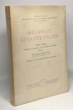 Mélanges auguste pelzer d'occasion  Bazouges-la-Pérouse