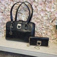 Dkny black croc for sale  RAINHAM