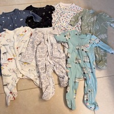 Lote de 7 peças de pijama Carter’s Baby meninos 3 meses dormir e brincar comprar usado  Enviando para Brazil