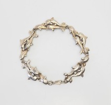 Pulseira vintage de prata esterlina para golfinhos nadadores vida marinha, usado comprar usado Pulseira vintage de prata esterlina para golfinhos nadadores vida marinha, usado comprar usado  Enviando para Brazil