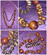 Collana perline legno usato  Capannori