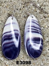 E3098 wampum earrings for sale  Raynham Center