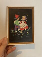 Quadro vintage retrô anos 50 impressão infantil ilustração original Frankie emoldurado em madeira comprar usado  Enviando para Brazil