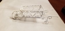 Carrinho de mão miniatura de vime de metal branco para casa de bonecas comprar usado  Enviando para Brazil