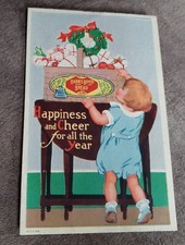 Cartão postal publicitário de Natal Johnstown Pa Early Harris Boyer Bread Bakery '30  comprar usado  Enviando para Brazil