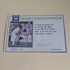 Cricket autograph david for sale  FILEY