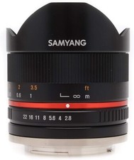 Usado, Lente Samyang 8mm F2.8 UMC Fisheye II (preta) para montagem Canon EF-M comprar usado  Enviando para Brazil