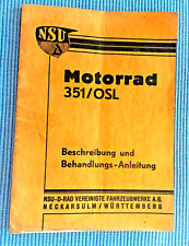 Nsu 351 betriebsanleitung gebraucht kaufen  Donaueschingen