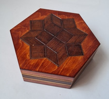 Hexagonal hinged wooden for sale  CHESTER