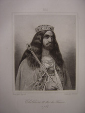 Gravure portrait childeric d'occasion  Brumath