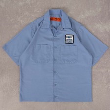 Camisa de trabalho cropped Chevrolet vintage vermelha Kap S masculina bordada azul comprar usado  Enviando para Brazil