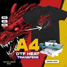 Adesivos personalizados de transferência de calor A4 faça você mesmo atacado a granel transferências de folha de gangue DTF comprar usado  Enviando para Brazil