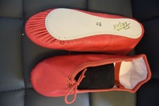 Sola De Couro Vermelho completo sapatos de Balé-Children 's e tamanhos do adulto comprar usado  Enviando para Brazil