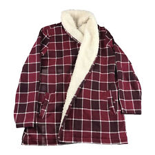 Jaqueta LL Bean Feminina LP Xadrez Vermelho Sherpa Forrada Bolso Aberto Gola Pesada comprar usado  Enviando para Brazil