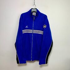 Jaqueta de lã Adidas vintage anos 90 zíper completo azul tamanho GG comprar usado  Enviando para Brazil