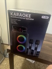 Máquina de karaokê Bluetooth portátil com 2 microfones sem fio e alto-falante PA comprar usado Máquina de karaokê Bluetooth portátil com 2 microfones sem fio e alto-falante PA comprar usado  Enviando para Brazil