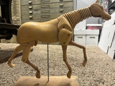 RARO Vintage Articulado Madeira Cavalo Arte Posável Manequim Modelo Escultura comprar usado  Enviando para Brazil