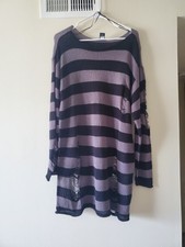 Vestido suéter Hot Topic Social Collison tamanho grande gótico emo angustiado, usado comprar usado  Enviando para Brazil