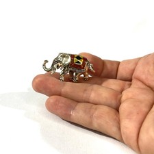 Miniatura elefante smaltato usato  Roncello
