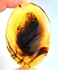 Cabochão oval 186 quilates 6X49X70 mm fogo queima natural ágata Montana pedra preciosa HG-01 comprar usado  Enviando para Brazil