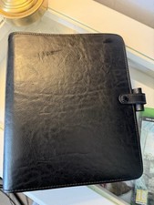 Filofax black vintage for sale  IPSWICH