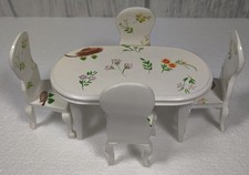 Usado, HTI 1998 Móveis para Casa de Bonecas Mesa de Cozinha e 4 Cadeiras Miniatura "Primeira Vista" comprar usado  Enviando para Brazil