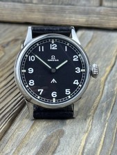 Omega movimento de bolso NOVO PERSONALIZADO mostrador preto Lum relógio de casamento estilo Segunda Guerra Mundial comprar usado  Enviando para Brazil