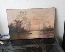 Ancien tableau paysage d'occasion  Maromme