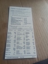 Gpo list card for sale  SALTBURN-BY-THE-SEA