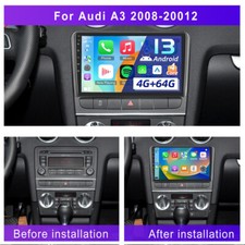 4G+64G Para Audi A3 S3 2003-2013 Rádio Estéreo Carro GPS Navegação Carplay Android 13.0 comprar usado  Enviando para Brazil