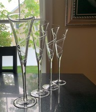 Champagne flutes etched for sale  Saco