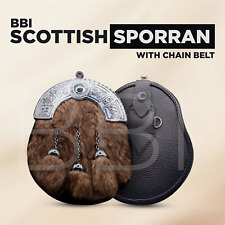 Scottish sporran brown for sale  BIRMINGHAM