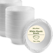 White plastic bowls for sale  LEICESTER