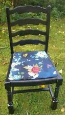 Cadeira upcycled de veludo azul  comprar usado  Enviando para Brazil