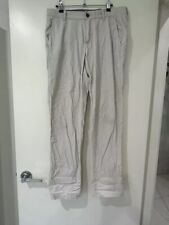Calça chino Tommy Hilfiger frente plana cor osso perna reta bronzeada tamanho 31/32 comprar usado  Enviando para Brazil