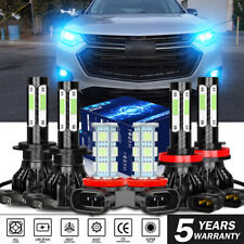 Combo de farol de LED 4 lados H7+H11+H11 feixe alto baixo + kit de luz de neblina 6x lâmpadas azuis comprar usado  Enviando para Brazil