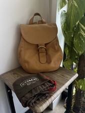 Mochila de couro Old Coach vintage dourada usada , usado comprar usado  Enviando para Brazil