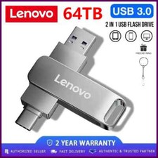 Usado, Lenovo 64TB USB 3.2 Pen Drive 16TB 2TB USB Stick Alta Velocidade Transferência de Metal... comprar usado  Enviando para Brazil